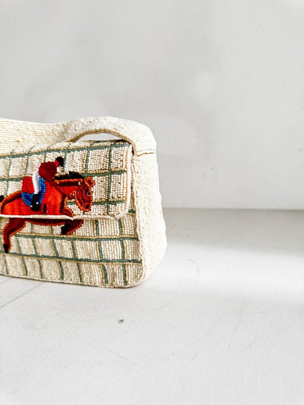 Sol and Mer Equestrian Horse Riding Theme Beaded Bag - Picture 3 of 7